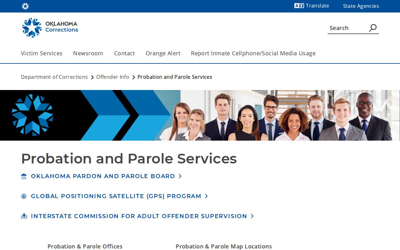 Tillman County parole and probation Frederick office listing